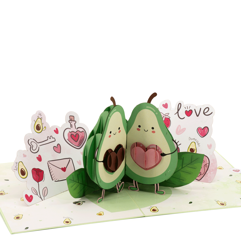 Avocado in Love 3D pop-up atvirukas