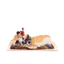 Biking With You 3D pop-up card angle view: seaside bike ride pop-up with waves and coral shore, everpop