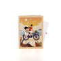 Biking With You 3D pop-up card closed — card only, cover with couple cycling into an orange sunset, everpop