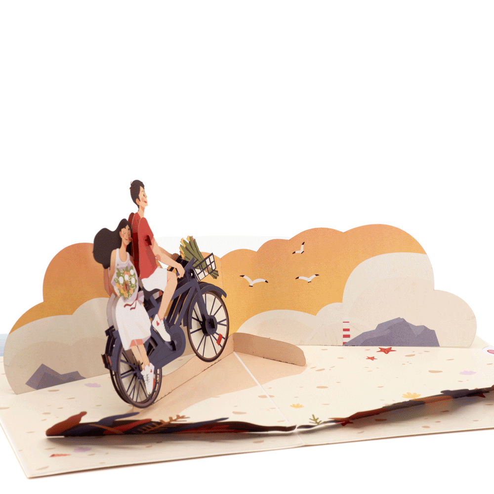Biking With You Pop-Up Card