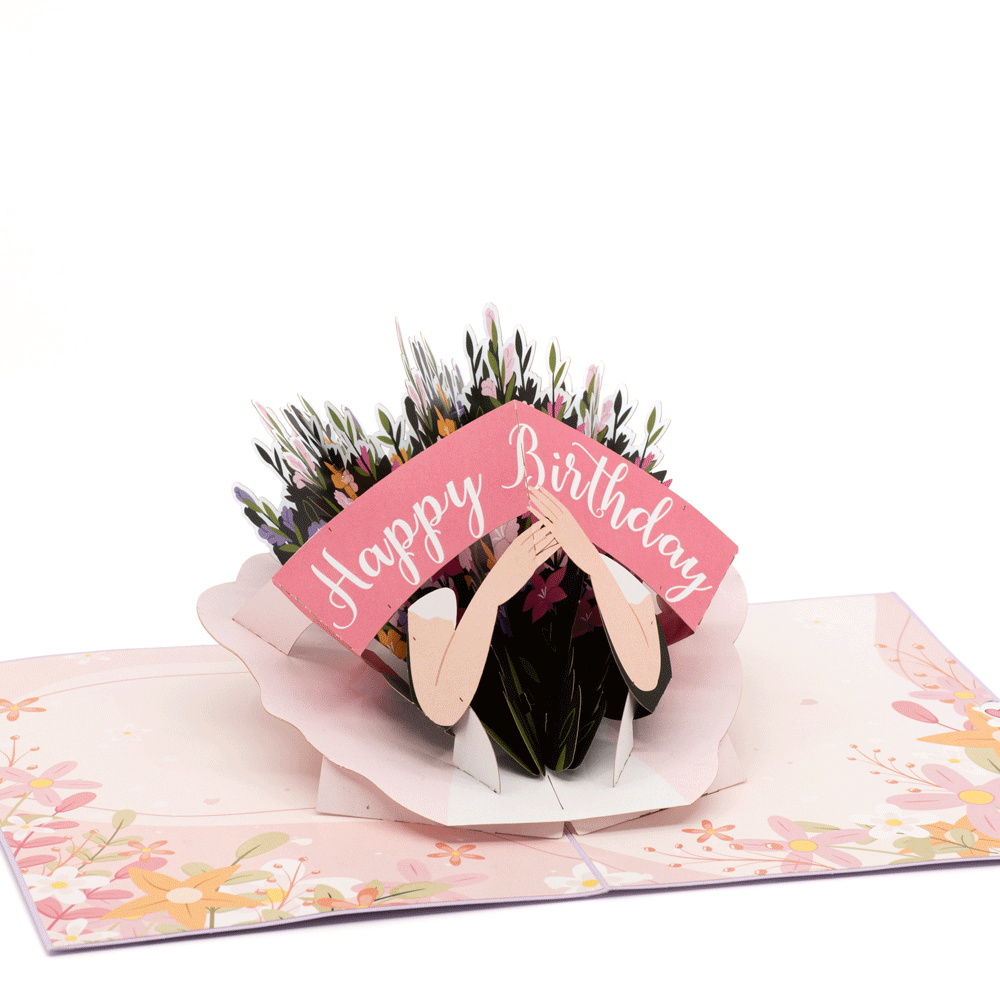 Birthday Bouquet gimtadienio 3D pop-up atvirukas
