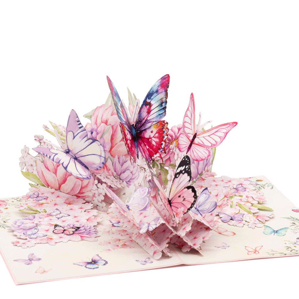 Cherry Blossom & Butterflies 3D pop-up atvirukas