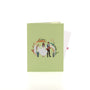 Dance With Me 3D pop-up card closed — card only, green cover with couple in a dried-grass wreath, everpop