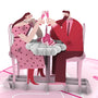 everpop 3D pop-up A Toast to Us card – close-up of couple clinking glasses