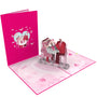 everpop 3D pop-up A Toast to Us card – couple dining open with cover