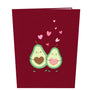 everpop 3D pop-up Avocado in Love card – front cover