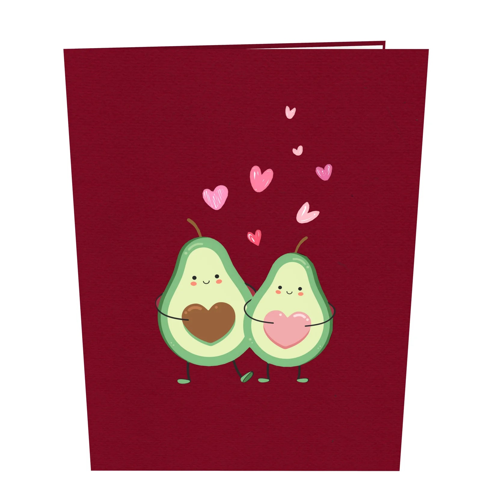 everpop 3D pop-up Avocado in Love card – front cover