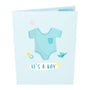 everpop 3D pop-up Baby Boy and Balloons card – front cover