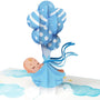 everpop 3D pop-up Baby Boy and Balloons card – close-up of baby and blue balloon pop-up