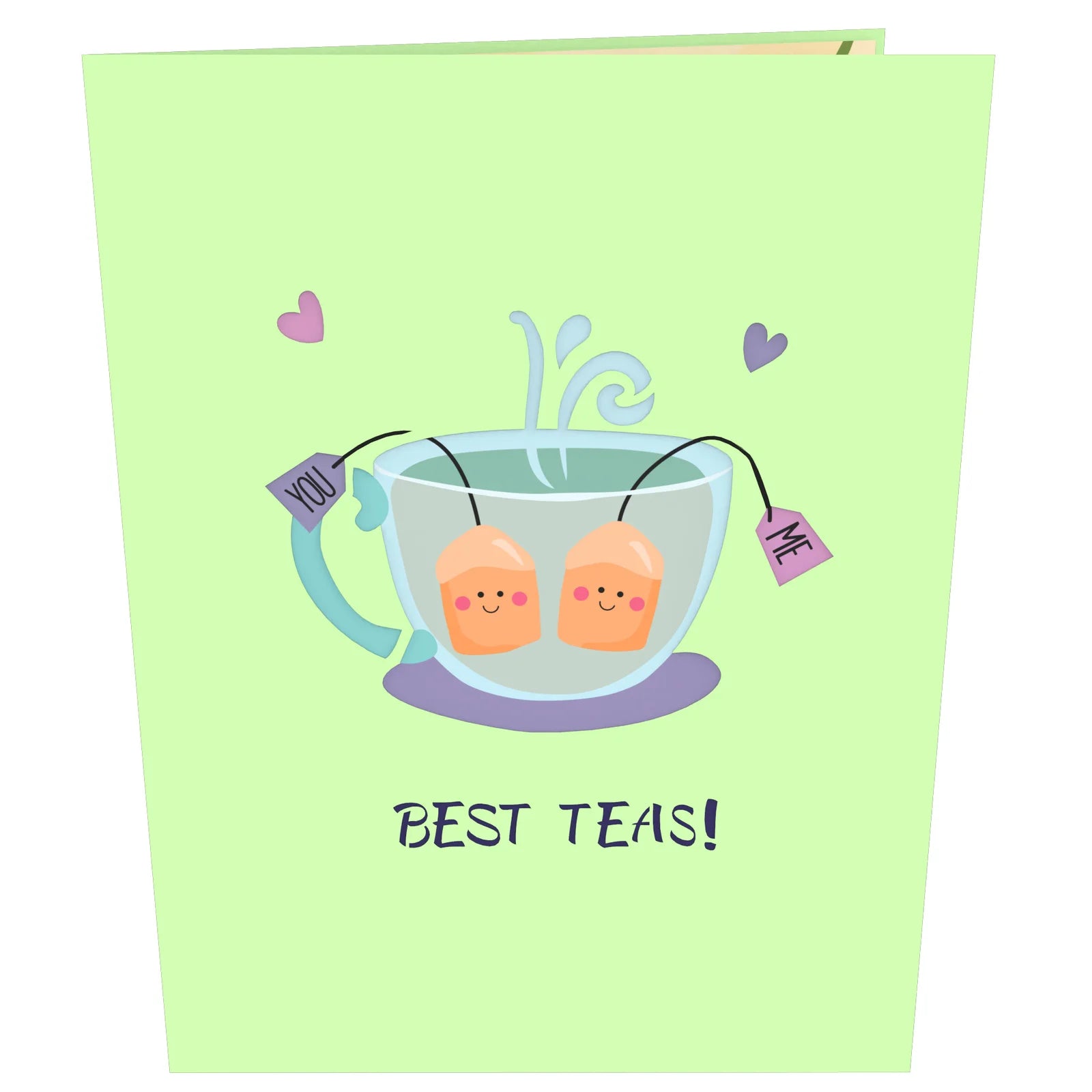 everpop 3D pop-up Best Teas card – front cover