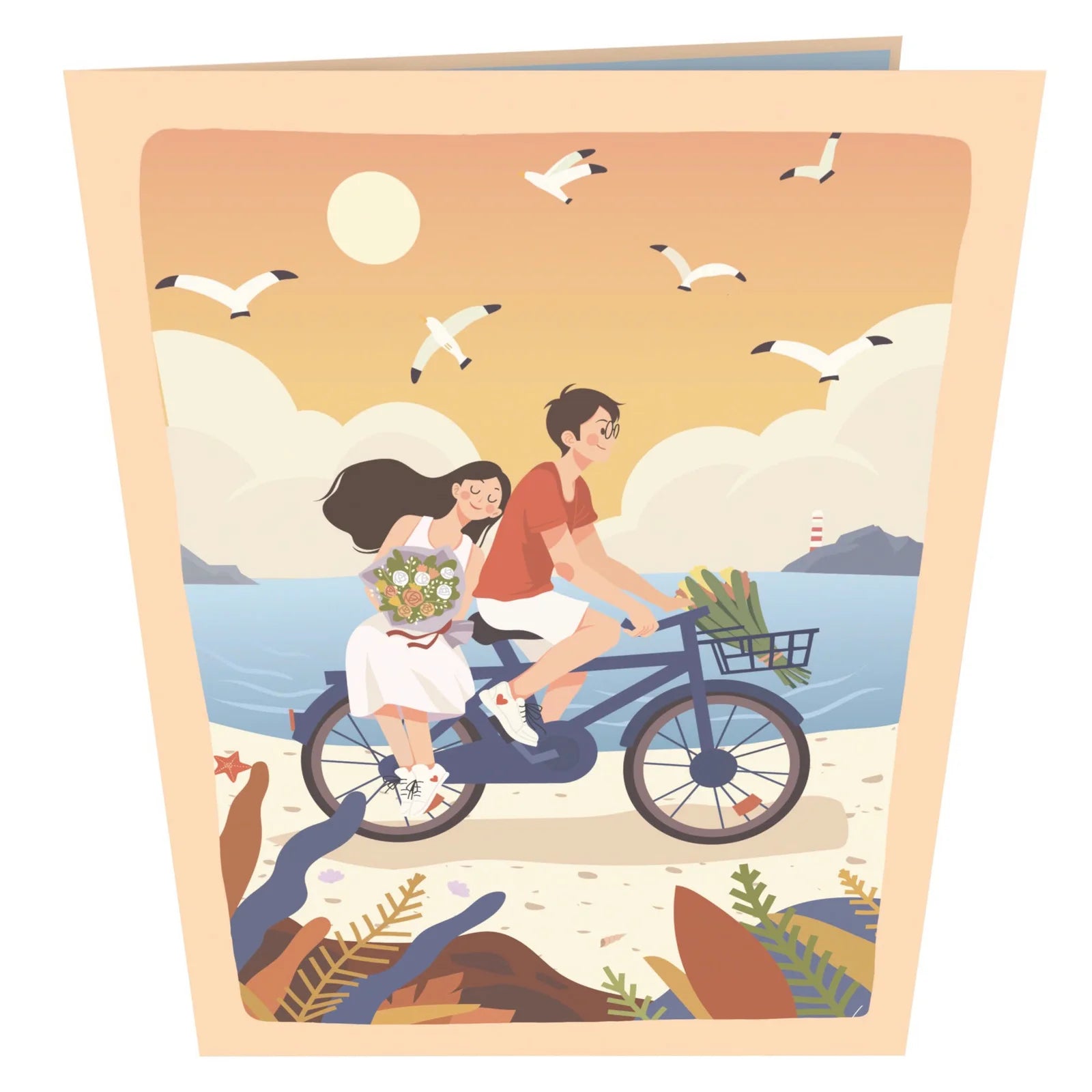 everpop 3D pop-up Biking With You card – front cover