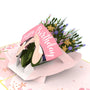 everpop 3D pop-up Birthday Bouquet card – second close-up angle of flower bouquet pop-up
