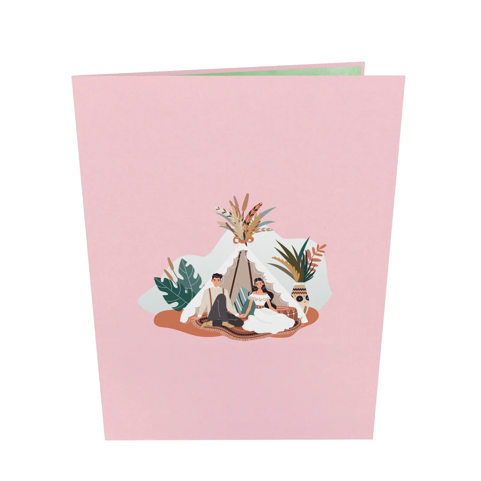 everpop 3D pop-up Bohemian Wedding card – front cover