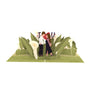 everpop 3D pop-up Calla Lily Field card – open showing couple in lily field