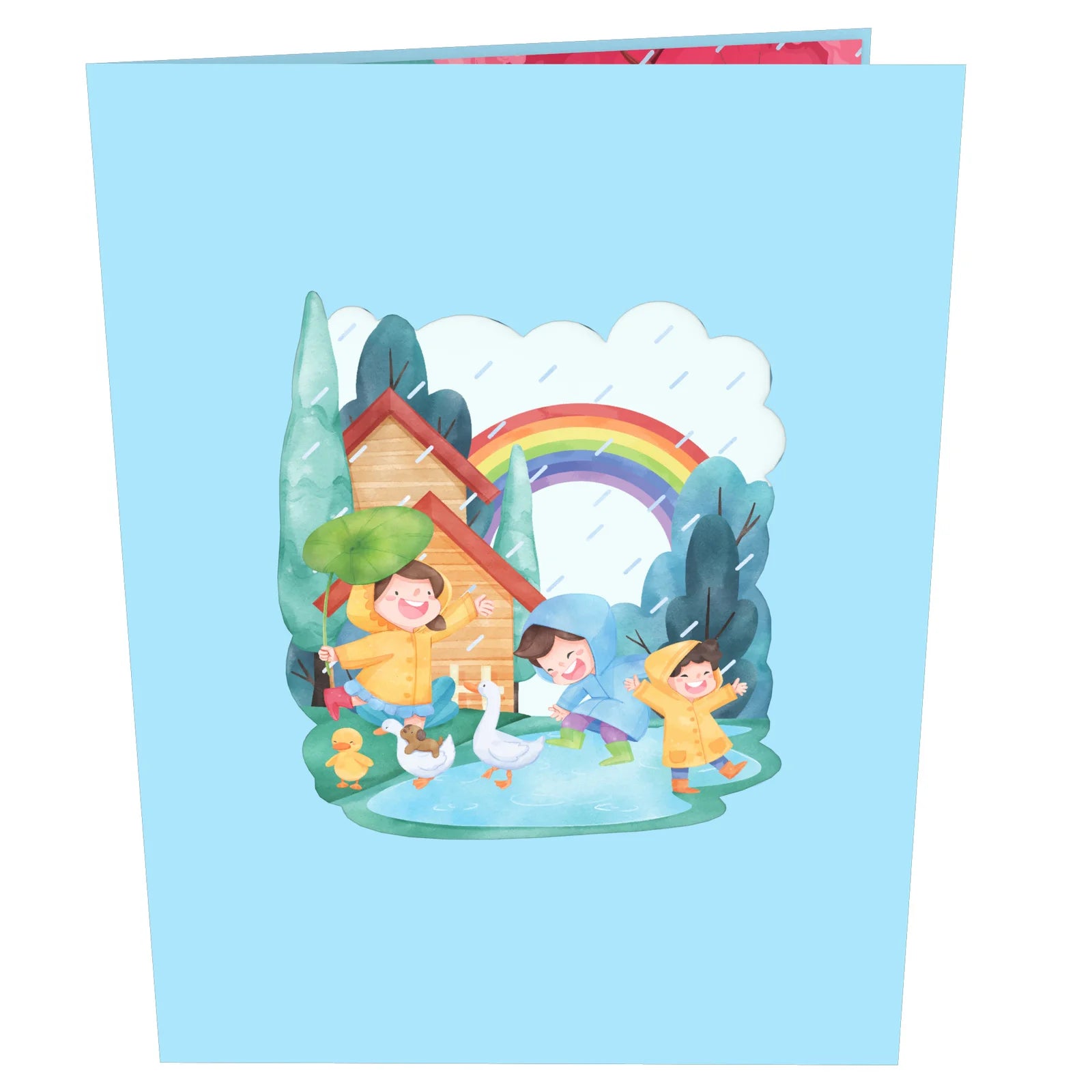 everpop 3D pop-up Dancing in the Rain card – front cover