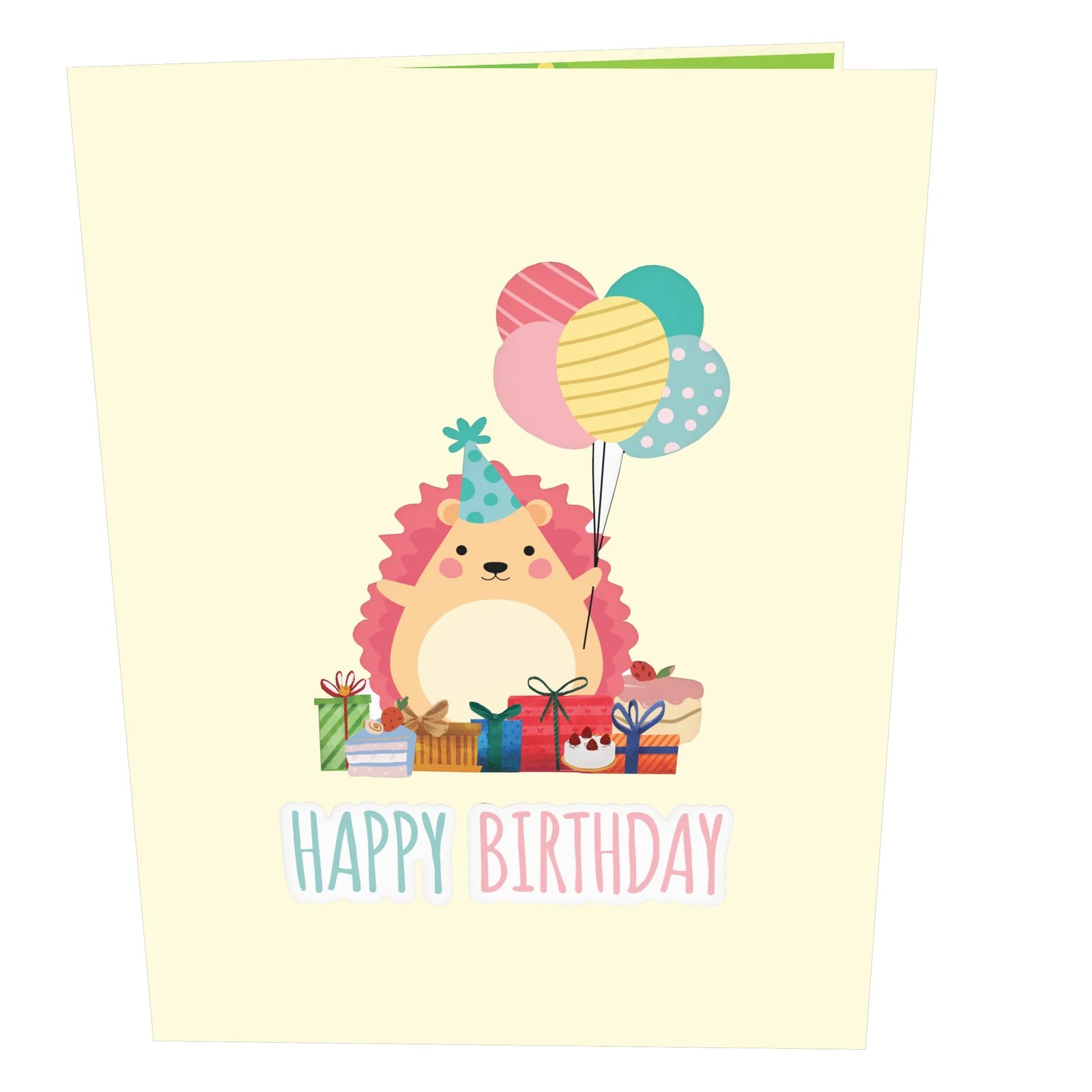 everpop 3D pop-up Happy Hedgehog Birthday card – front cover