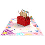 everpop 3D pop-up Happy Toast card – open showing toast characters celebrating in toaster