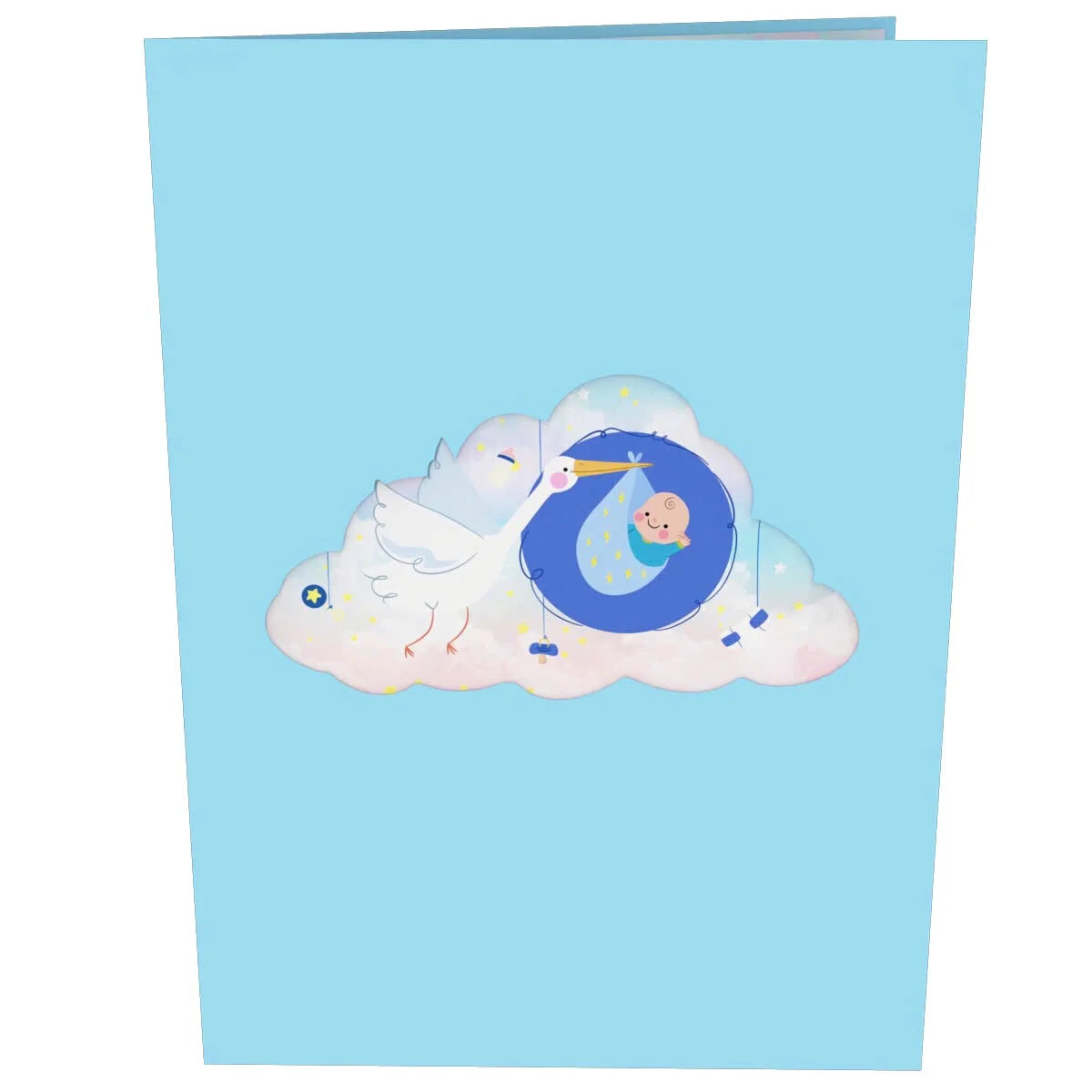 everpop 3D pop-up It's a Boy Stork card – front cover