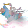 everpop 3D pop-up It's a Boy Stork card – close-up of stork and baby pop-up