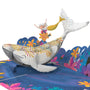 everpop 3D pop-up Mermaid and the Whale card – close-up of mermaid and whale pop-up