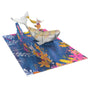 everpop 3D pop-up Mermaid and the Whale card – open showing mermaid on whale among sea flowers