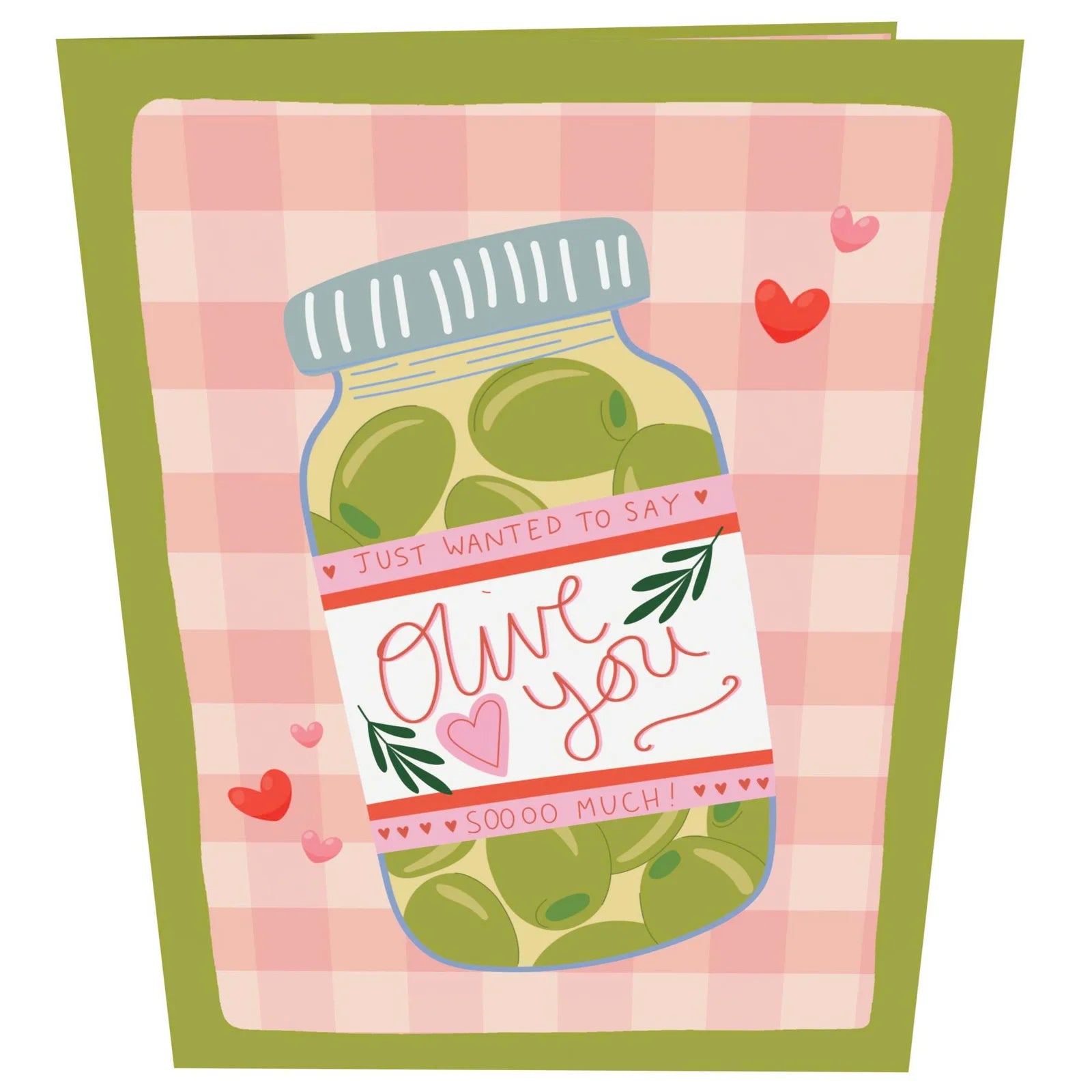 everpop 3D pop-up Olive You card – front cover