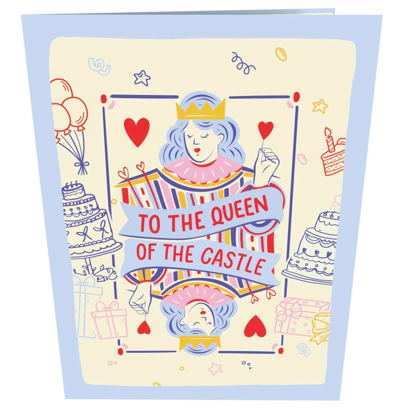 everpop 3D pop-up Queen of the Castle card – front cover