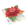 everpop 3D pop-up Spring Aster card – open showing vibrant red aster in full bloom
