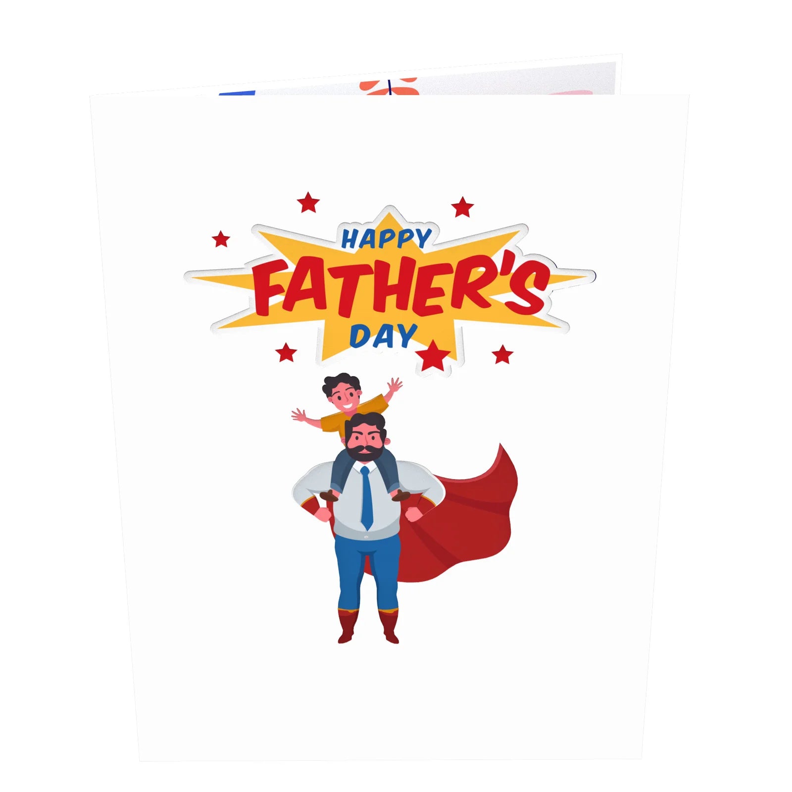 everpop 3D pop-up Superdad card – front cover