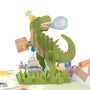 everpop 3D pop-up T-Rex Jungle Birthday card – close-up of T-Rex party pop-up