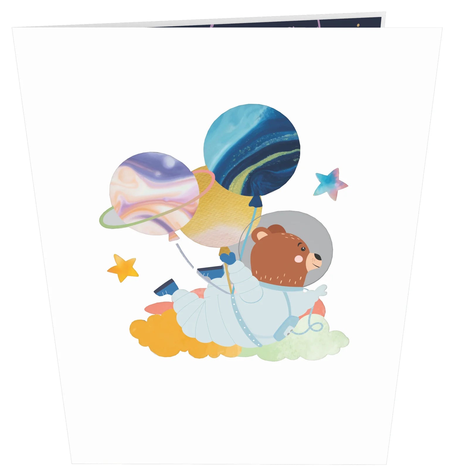 everpop 3D pop-up Teddy Takes Flight card – front cover