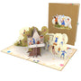 everpop 3D pop-up The Treehouse card – children playing around treehouse open with cover