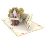everpop 3D pop-up The Treehouse card – open showing kids playing around a treehouse