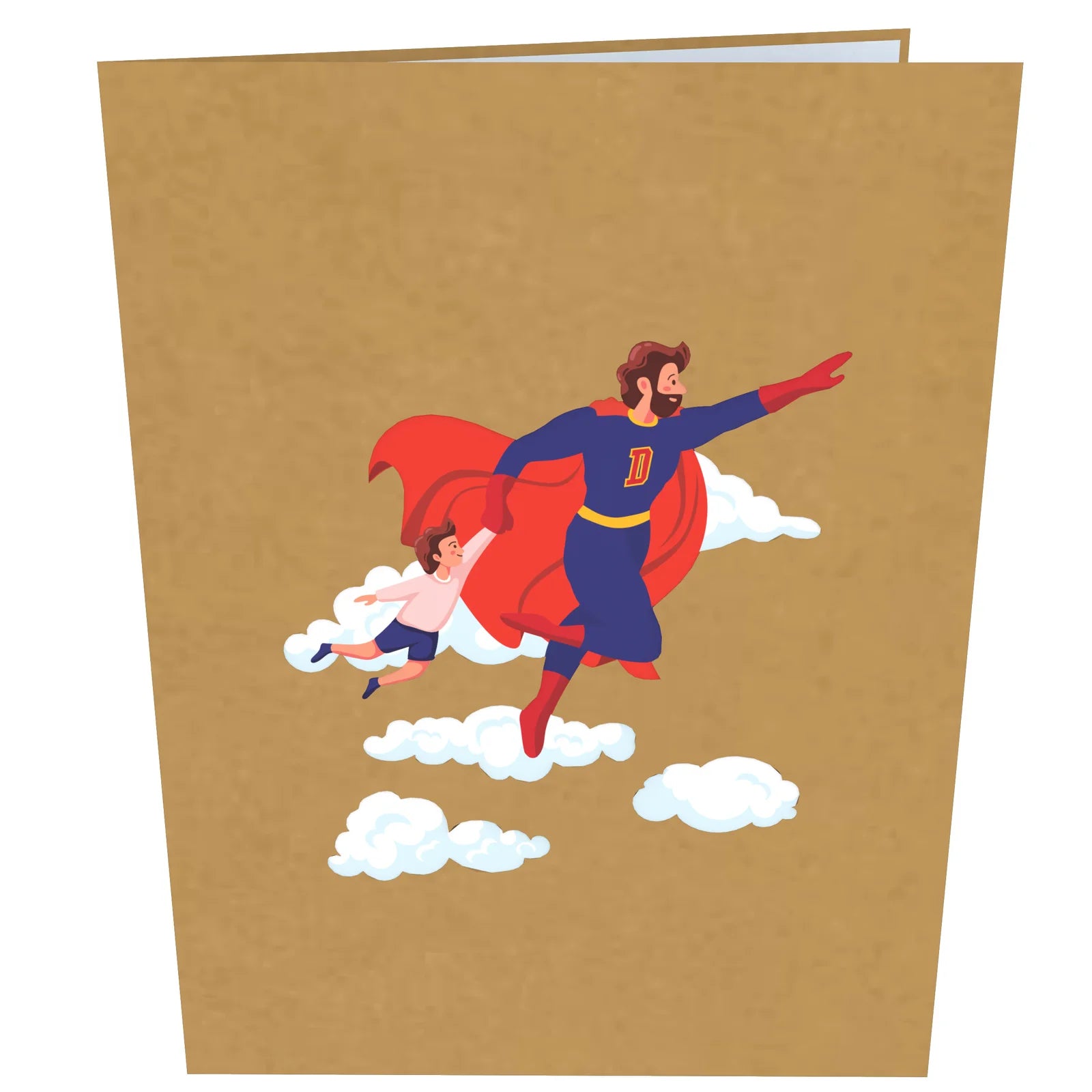 everpop 3D pop-up To the Moon With Dad card – front cover