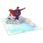 everpop 3D pop-up To the Moon With Dad card – close-up of superhero dad and child pop-up