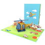 everpop 3D pop-up Up Up and Away card – toy helicopter on playmat open with cover