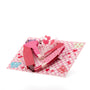 Forever and Always 3D pop-up card angle view: hugging couple pop-up with I choose you love notes, everpop