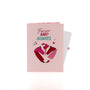 Forever and Always 3D pop-up card closed — card only, pink cover with Forever and Always lettering, everpop