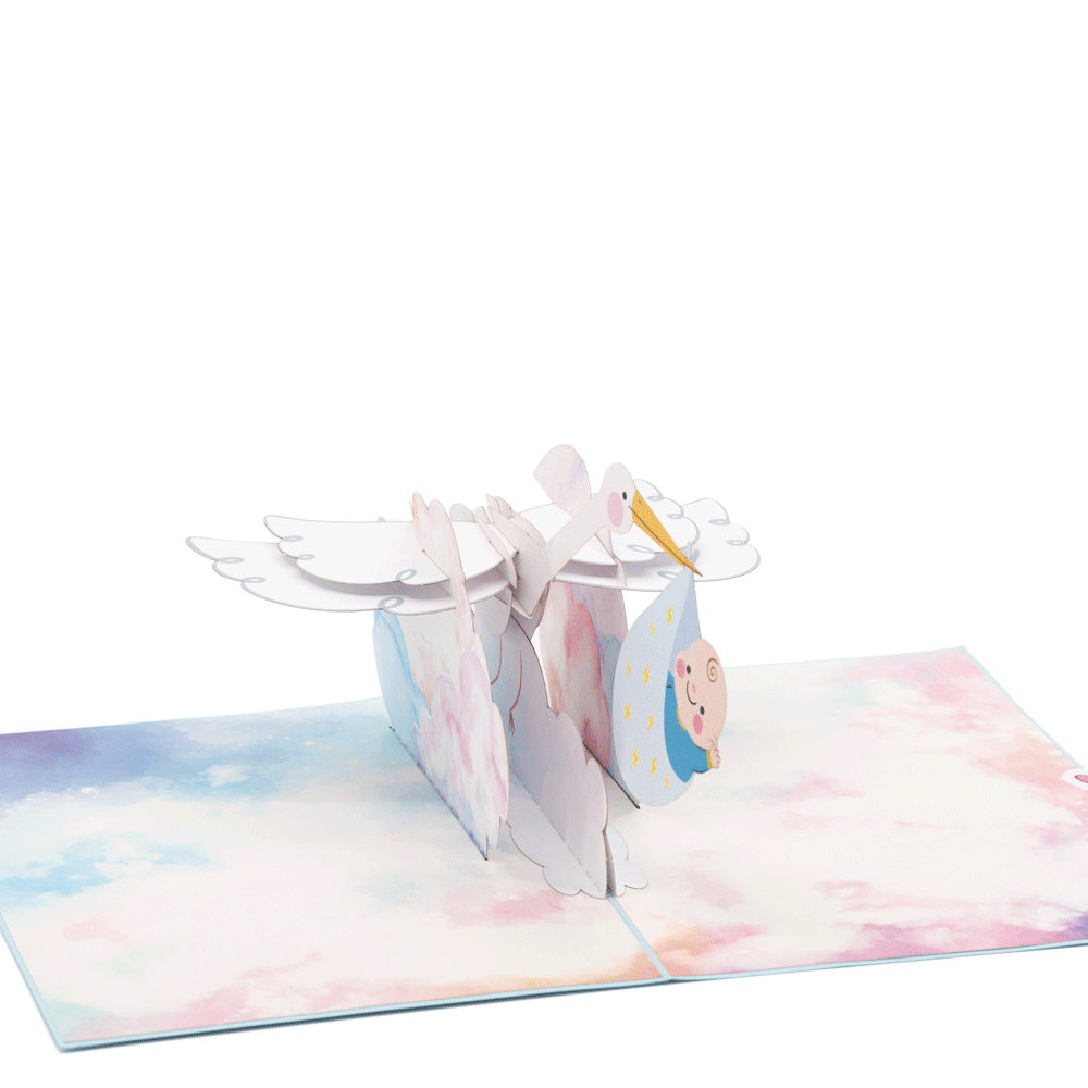 It's a Boy! Stork 3D pop-up atvirukas