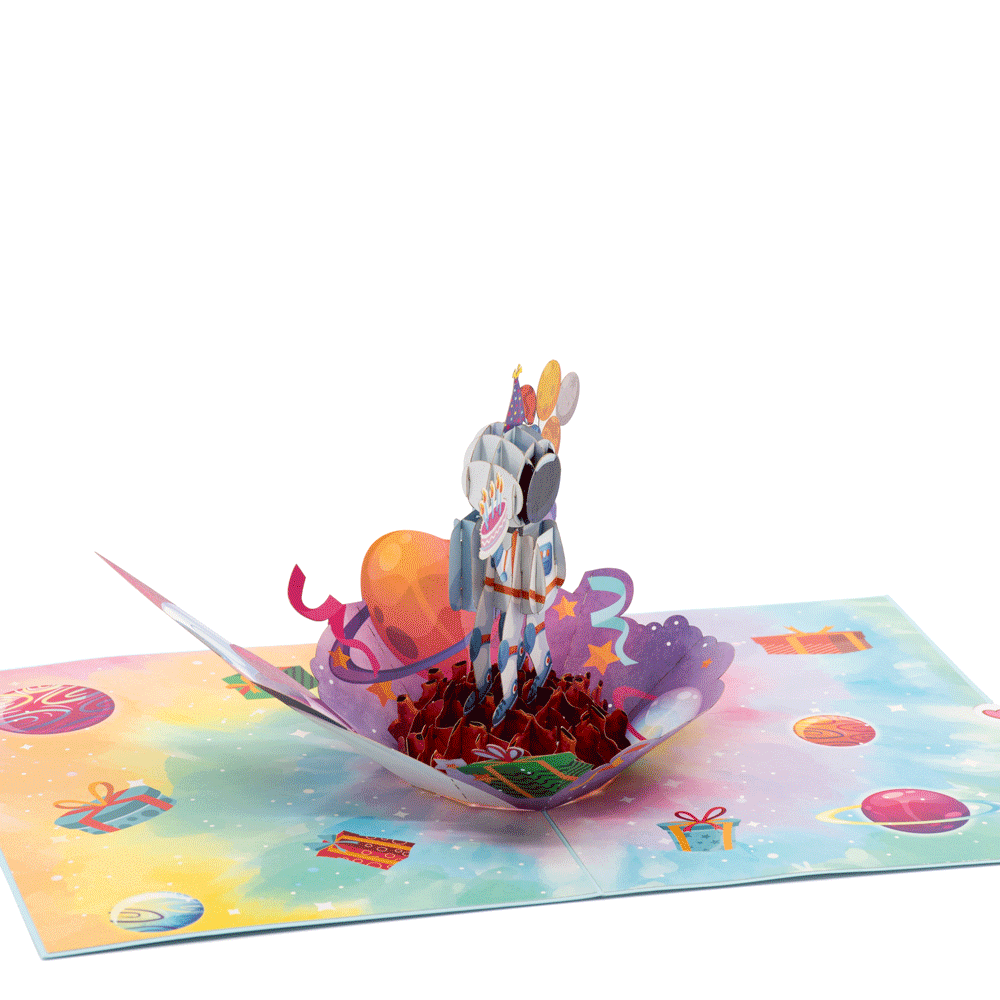 Love You to the Moon gimtadienio 3D pop-up atvirukas