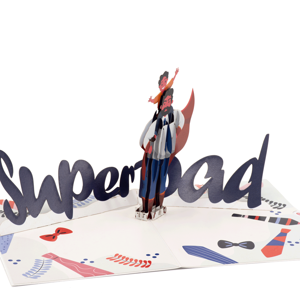 Superdad 3D pop-up atvirukas