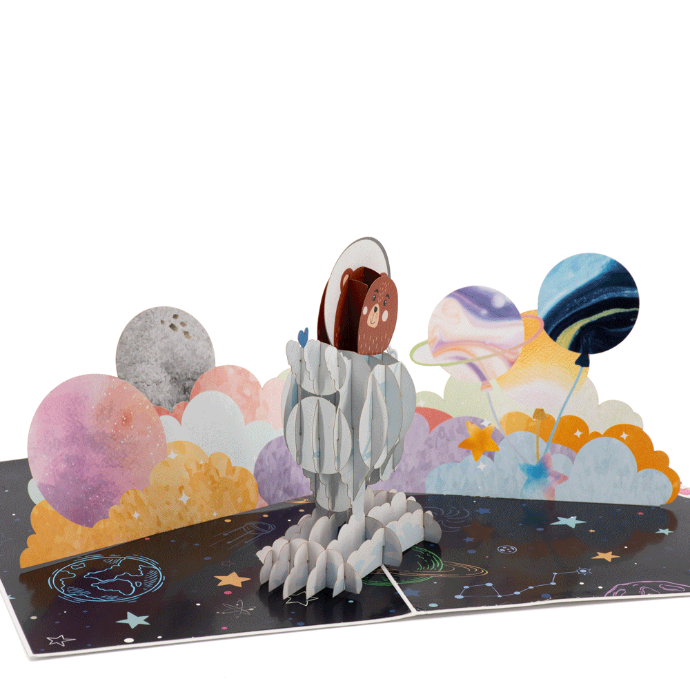 Teddy Takes Flight 3D pop-up atvirukas